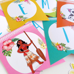 MOANA / KIT IMPRESO - DECO CUMPLEAÑOS - Lorenza Diseño