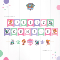 PAW PATROL ROSA Y LILA / KIT IMPRESO - CUMPLE FELIZ - comprar online