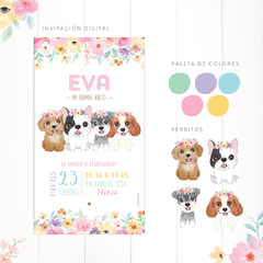 KIT IMPRIMIBLE - PERRITOS Y FLORES - comprar online