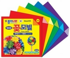 60 hojas COLORES PLENOS, 7,5x7,5cm, doble faz. Jong ie Nara