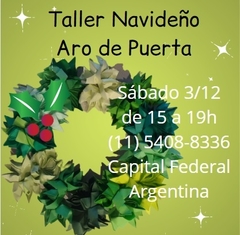 Taller ARO DE PUERTA NAVIDEÑO. Presencial.