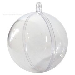 ESFERA transparente de 8,5 cm diámetro. Acrílico accesorio para Navidad u origami. Translucido - comprar online