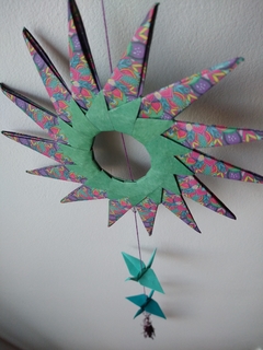 Colgante Mandala y Grullas - Hojas de Arte Origami