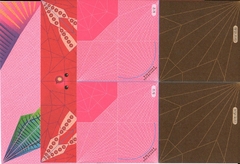 Papel ANIMALES MARINOS impresos + diagramas+ base fondo del mar - Hojas de Arte Origami