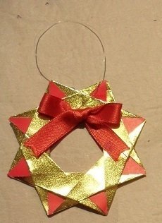 30 hojas METALIZADAS dorado/rojo NAVIDEÑO 5x5cm doble faz