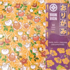 30 hojas Colección MURAZAKI, simple faz 9x9cm Yoshi Yoshi