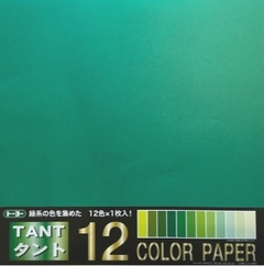 12 hojas TANT VERDE 35x35cm. Japones