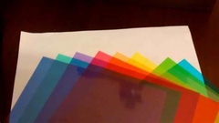30 hojas TRANSPARENTE FILM multicolor. 15x15cm. Celofan transparente. DAISO - comprar online