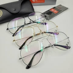 Oculos Armação p/Grau RayBan Aviador de Metal