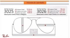 Kit C/2 Oculos De Sol Ray-Ban Aviador Classico De Cristal Cores Variadas