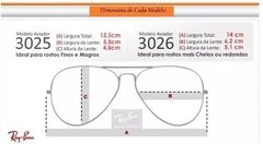 Imagem do Kit C/3 Oculos De Sol Ray-Ban Aviador Classico De Cristal Cores Variadas