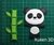 Set Cortante bambu y panda 9cm Collage Planta Naturaleza oso