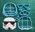 Cortante Stormtrooper cara collage 8cm Star Wars