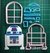 Cortante R2D2 collage 10cm Star Wars Robot