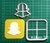 Cortante logo Snapchat 7cm collage redes sociales