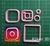 Cortantes redes sociales 4,5cm collage  tiktok instagram facebook - comprar online