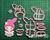 Cortante Set Melody 8,5cm y Kuromi 8cm collage Kitty sanrio - comprar online