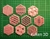Set Marcadores hexagonales 6cm x9 - comprar online