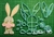 Cortante Conejo con flores collage 15cm pascua mod10