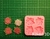 Molde silicona rosas x 4