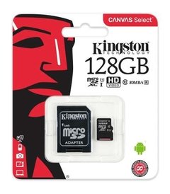 Memoria Micro Sd 128gb Kingston Clase 10 80mb/s Canvas Video