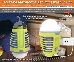 Luz Lampara Led Trampa Mata Mosquito Recargable Usb 5w Ip44 - comprar online