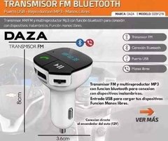 Transmisor Fm Daza Con Microfono Manos Libres Usb Bluetooth - comprar online