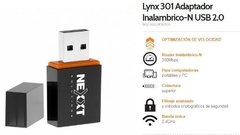 Receptor Adaptator Usb Wifi Lynx301 Nexxt 300mbps Pc Nbook - comprar online
