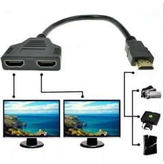 Cable Adaptador Splitter 1 Hdmi Macho A 2 Hdmi Hembra Dorado - comprar online