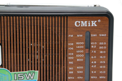 Radio Portatil Am Fm Cmik Mk-607b Onda Corta Largo Alcance