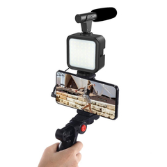 Kit Streaming Celular Camara Microfono Luz Led Soporte Video - comprar online