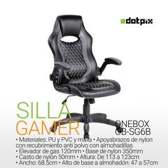 Silla Gamer Onebox Ob-sg6b Gaming Apoyabrazos Ajustable - comprar online