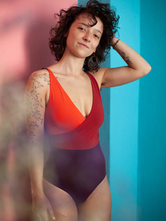 Body/ Maiô Louise Dupla Face Sunset - Marca De Biquini - Feita para a mulher real, que valoriza suas marcas.