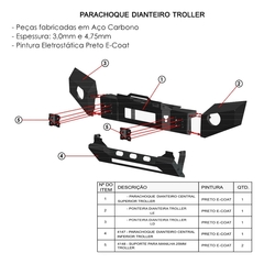 PARA-CHOQUE DIANTEIRO TROLLER TX4 15/21 ORIGINAL EM AÇO na internet