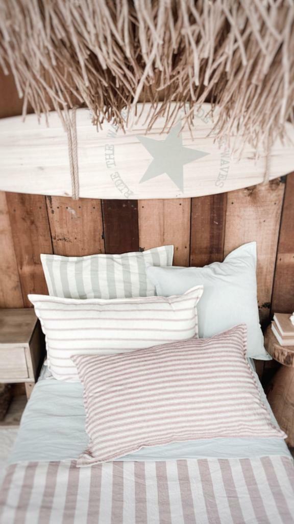 Almohadon Tusor Rayas Verdes