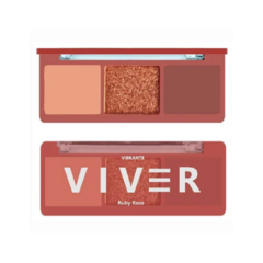 PALETA TRIO DE SOMBRAS CINTILANTE VIVER - RUBY ROSE 4,8G