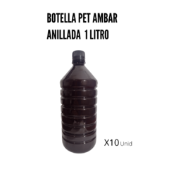 Botella Pet Ambar 1L Anillada - comprar online