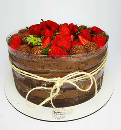 Imagem do Brigadeiro Belga com Morangos (Naked Cake)