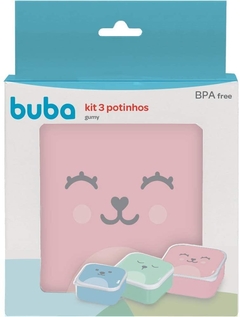 Kit 3 Potinhos Gumy Rosa - Buba - loja online