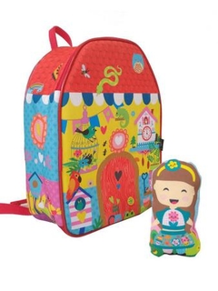 Mochila Baby Casinha com boneca - Ó Design