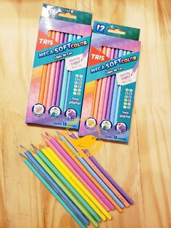 Lápis de Cor Mega Soft Tons Pastel 12 Cores - Tris - comprar online