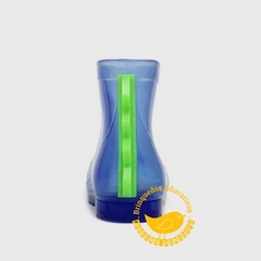 Galocha Baby Transparente Azul Neon Dino - Kidsplash - Pequeno Benedito