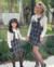Look Emily de camisa off e salopete xadrez branco e preto - Estilosa Kids / Loja Online Moda Infantil