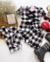 Conjunto de short e blusa peplum xadrez com laços - comprar online