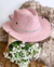 Chapéu rosa com faixa brilho boiadeira