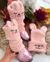 Kit de gorro e polaina rosa cachorrinho (não acompanha bota) - comprar online