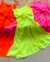 Vestido neon de alcinha com detalhe de amarrar - comprar online