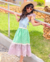 Vestido tricolor lase Maria Clara - loja online