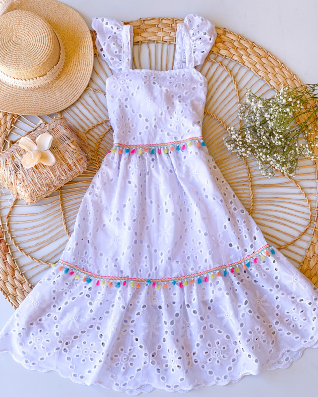 Vestido branco laise sales