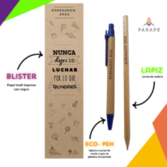 Duo Lapiz + Eco pen y blister Personalizado